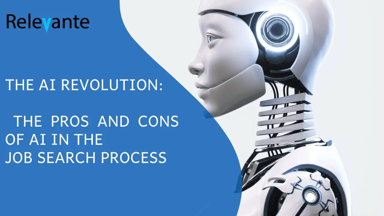 Robot head, AI revolution: pros and cons of AI in job search