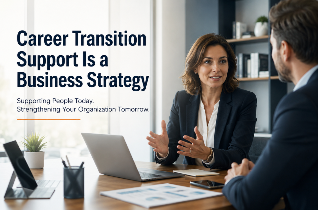 Business meeting about career support