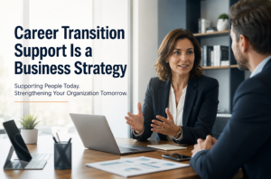 Business meeting about career support